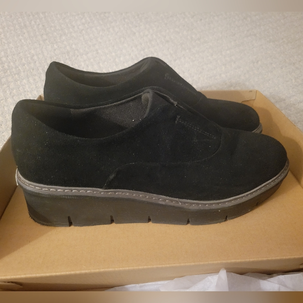 Clark Airabell Sky Black Suede